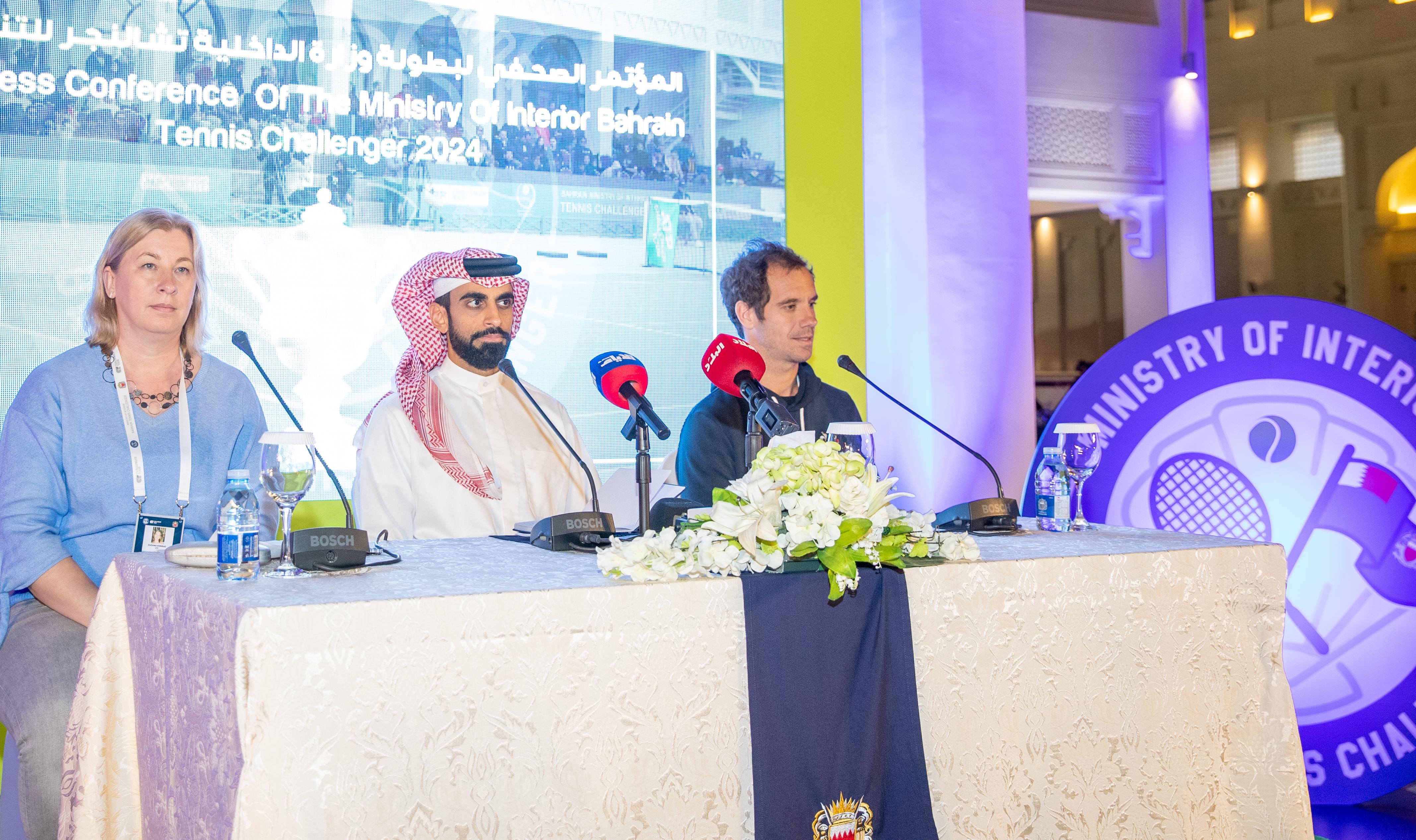 يشارك فيها 32 لاعب من مختلف دول العالم ..  الشيخ خالد بن راشد آل خليفة يعلن إطلاق بطولة وزارة الداخلية ATP تشالنجر للتنس بنسختها الثالثة<